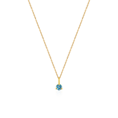 10K Yellow Gold Birthstone Necklace - December