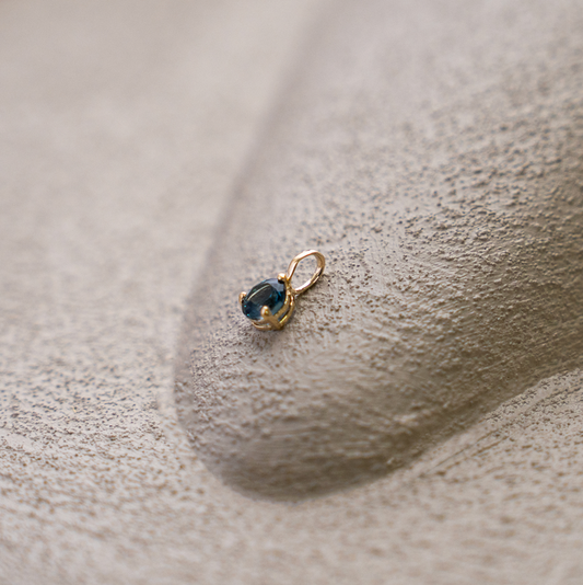 10K Yellow Gold Birthstone Necklace - December