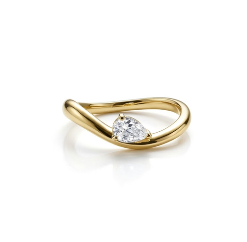 Pear Slim Cocktail Ring