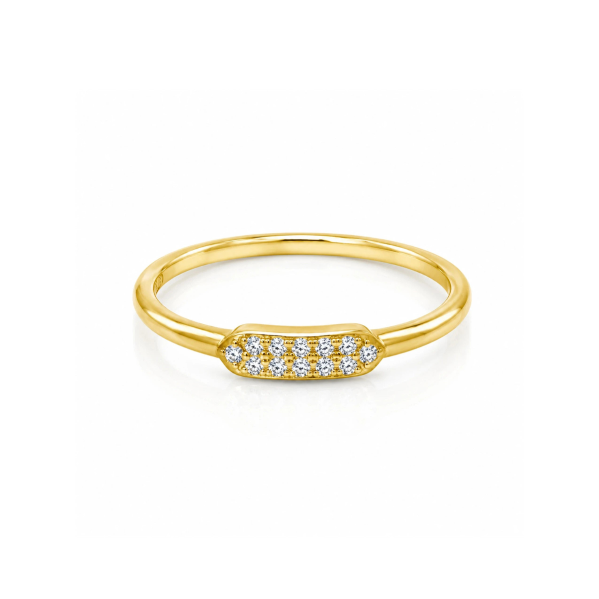 Pave Slim Bar Ring