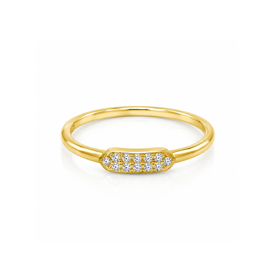 Pave Slim Bar Ring