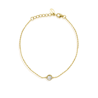 Lab Diamond Bezel Solitaire Bracelet