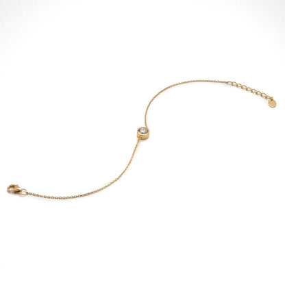 Lab Diamond Bezel Solitaire Bracelet