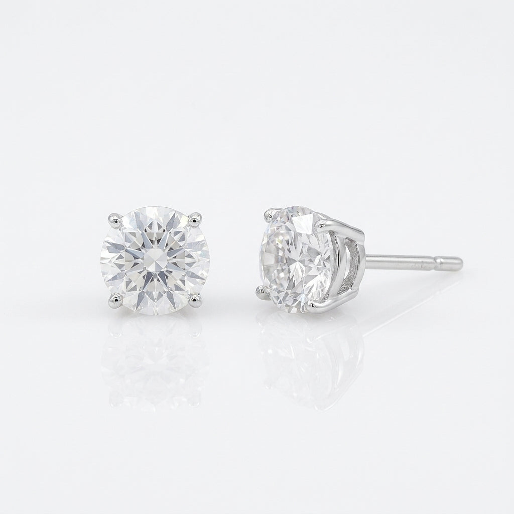 Round-Cut Solitaire Studs