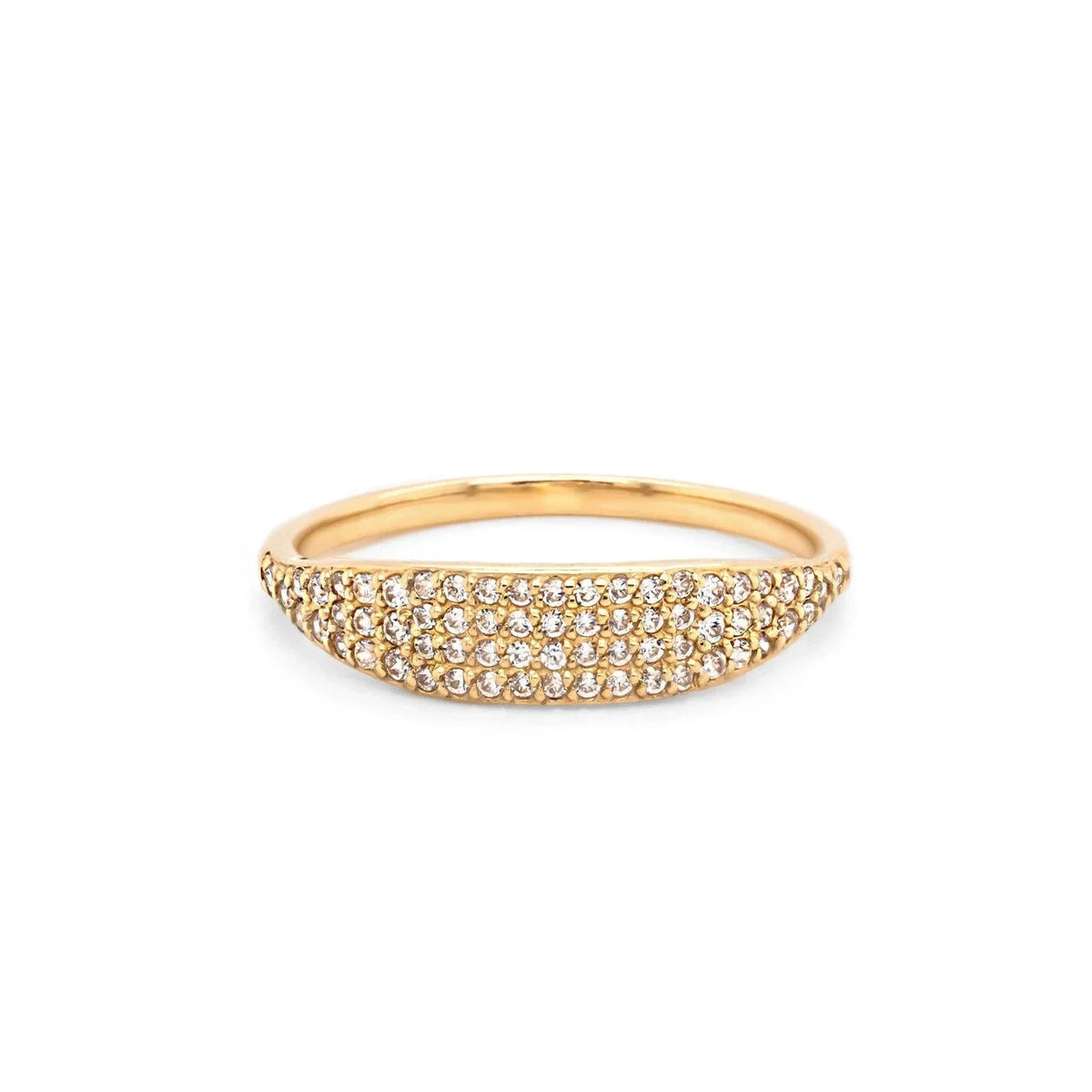 10K Yellow Gold Dome Signet Ring
