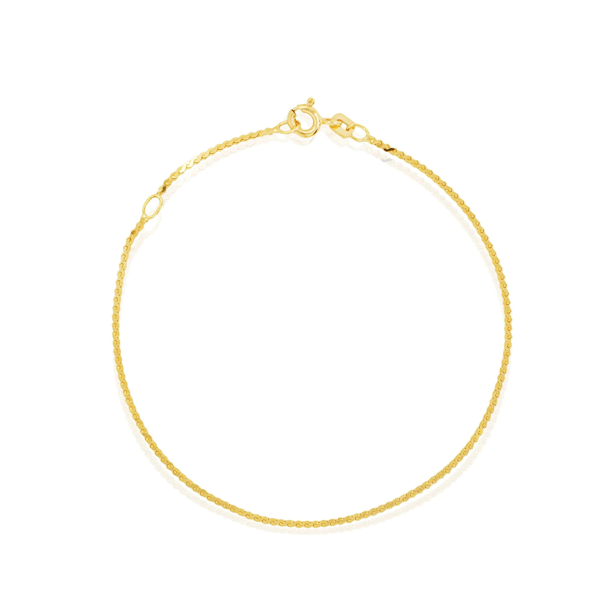 10K Yellow Gold Serpentine Chain Bracelet
