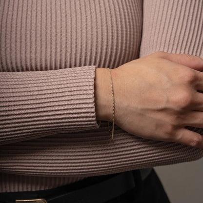 10K Yellow Gold Serpentine Chain Bracelet