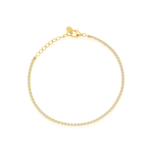 14K Yellow Gold Lab Diamond Tennis Bracelet