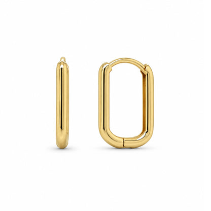 10K Yellow Gold Paperclip Huggie