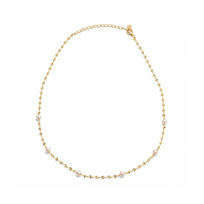 Freshwater Pearl Buckle Chain Necklace