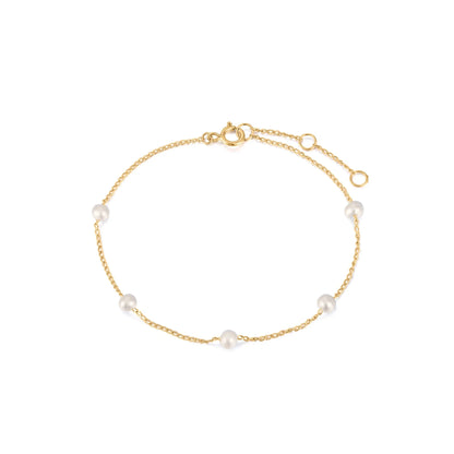 10K Yellow Gold Pearl Bracelet